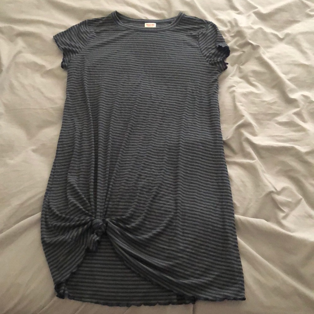 Striped grunge tee shirt dress